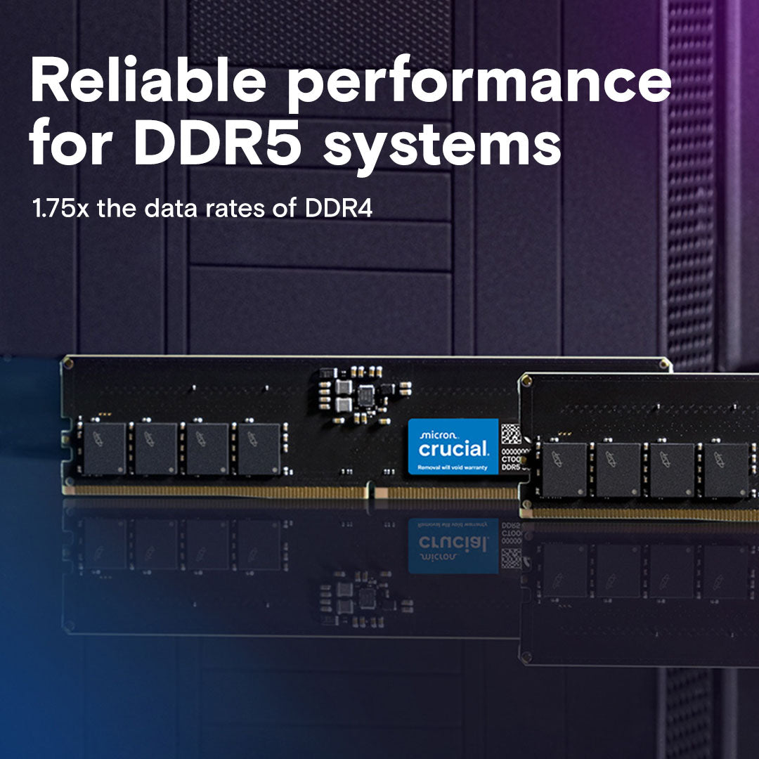 Crucial 16GB DDR5-5600 U-DIMM Desktop RAM (CT16G56C46U5) – 2
