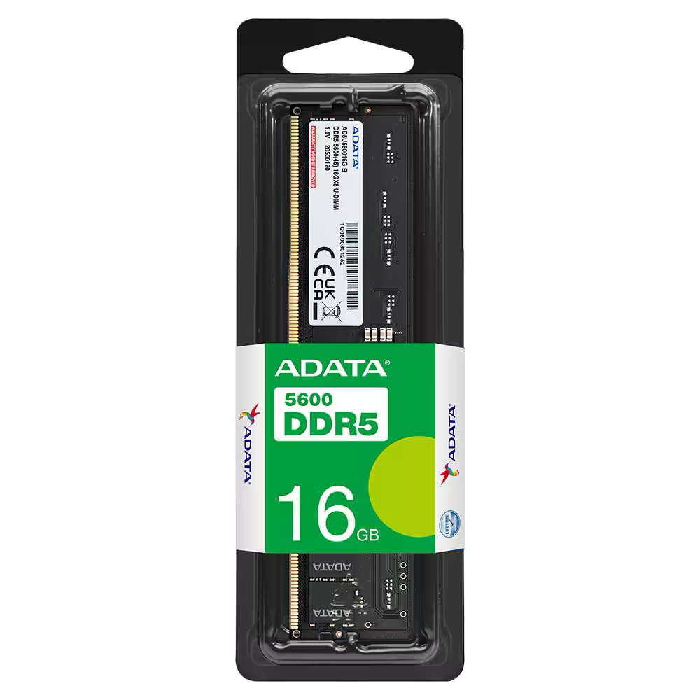 ADATA 16GB DDR5-5600 U-DIMM Desktop RAM (AD5U560016G-S)
