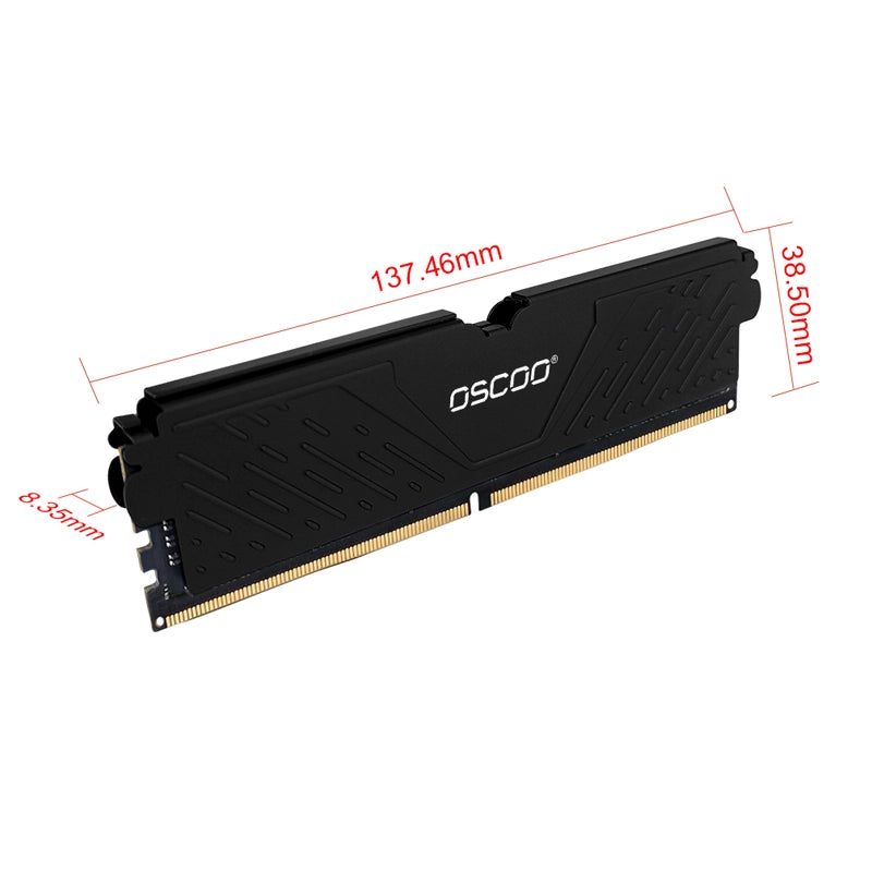 OSCOO E500 16GB DDR5-5600 Desktop RAM – Black Heatsink – 3